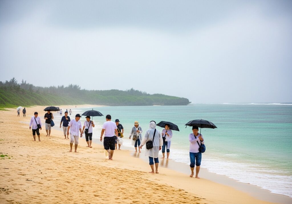 宮古島　雨　梅雨