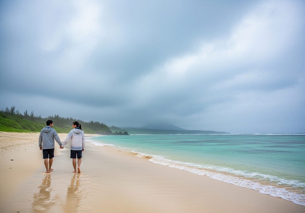 宮古島　雨　梅雨　カップル