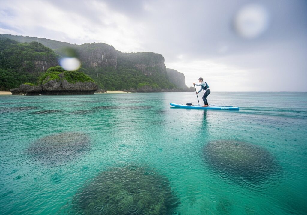 宮古島　雨　梅雨　SUP